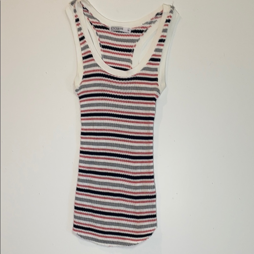 Stateside brand striped racerbank in rib